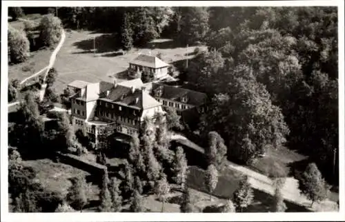 Ak Traifelberg Honau Lichtenstein in Baden Württemberg, Fliegeraufnahme, Alb-Hotel