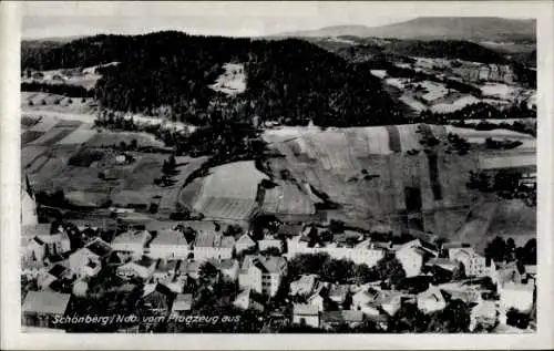 Ak Schönberg Niederbayern, Fliegeraufnahme