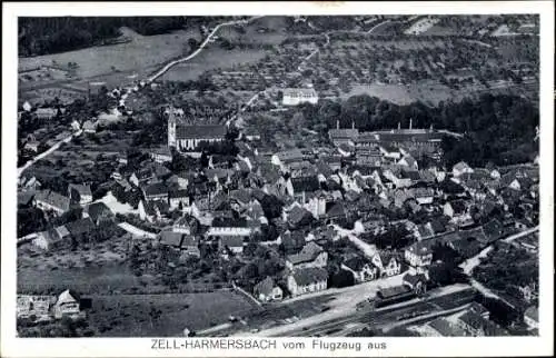 Ak Zell am Harmersbach Schwarzwald Baden, Fliegeraufnahme