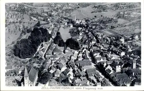 Ak Zell am Harmersbach Schwarzwald Baden, Fliegeraufnahme