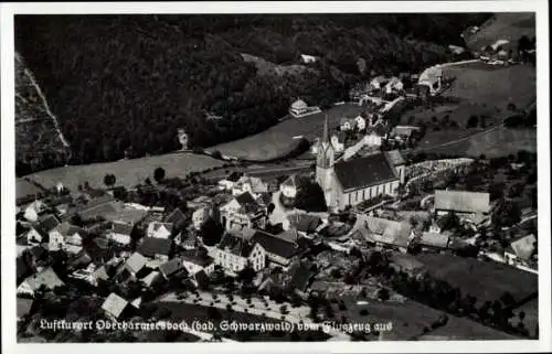 Ak Oberharmersbach im Schwarzwald Baden, Fliegeraufnahme