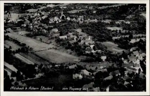 Ak Mösbach Achern in Baden Schwarzwald, Fliegeraufnahme