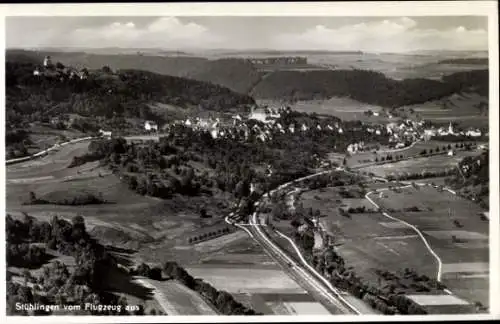 Ak Stühlingen im Schwarzwald Baden, Fliegeraufnahme