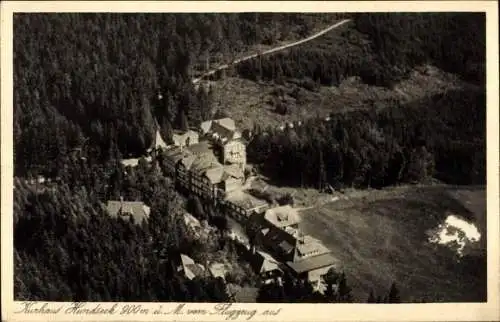 Ak Bühlertal im Schwarzwald, Kurhaus Hundseck, Fliegeraufnahme