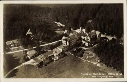 Ak Bühlertal im Schwarzwald, Kurhaus Hundseck, Fliegeraufnahme