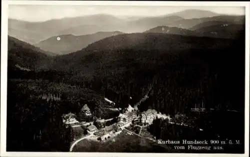 Ak Bühlertal im Schwarzwald, Kurhaus Hundseck, Fliegeraufnahme