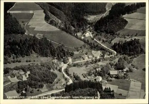 Ak Vortal Kaltbrunn Schenkenzell im Schwarzwald, Fliegeraufnahme