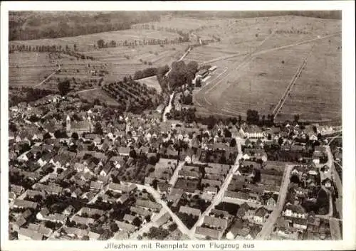 Ak Iffezheim am Rhein, Rennplatz, Fliegeraufnahme