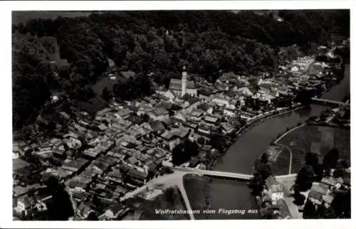 Ak Wolfratshausen in Oberbayern, Fliegeraufnahme