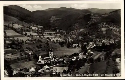 Ak Nordrach im Schwarzwald Baden, Fliegeraufnahme