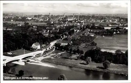 Ak Dillingen an der Donau, Fliegeraufnahme