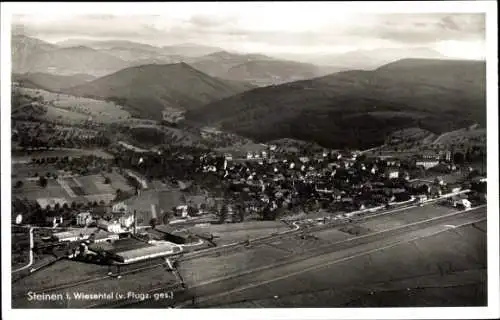 Ak Steinen im Wiesental Schwarzwald Baden, Fliegeraufnahme