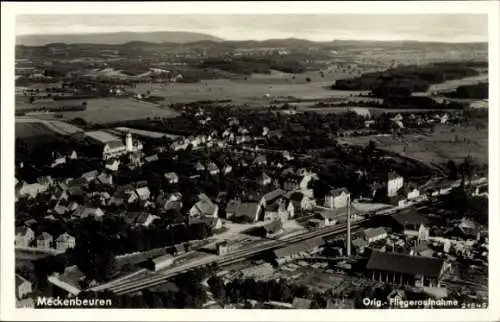 Ak Meckenbeuren in Oberschwaben Württemberg, Fliegeraufnahme