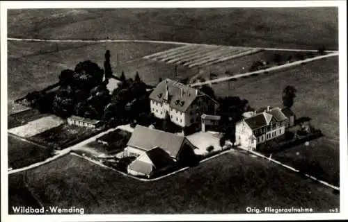 Ak Wildbad Wemding in Schwaben, Fliegeraufnahme
