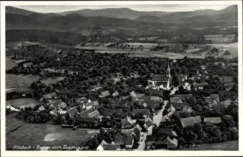 Ak Mosbach am Odenwald Baden, Fliegeraufnahme