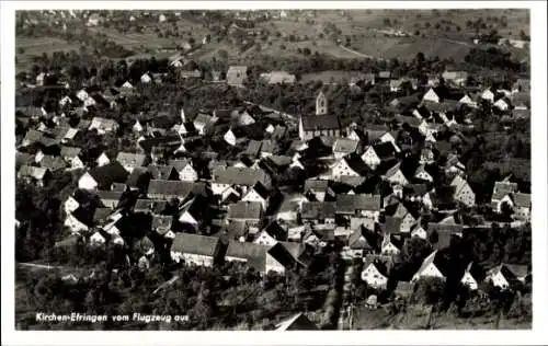 Ak Efringen Kirchen am Oberrhein, Fliegeraufnahme