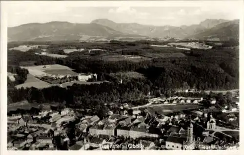 Ak Traunstein in Oberbayern, Fliegeraufnahme