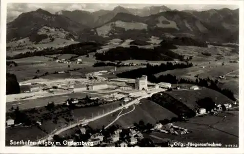 Ak Traunstein in Oberbayern, Fliegeraufnahme