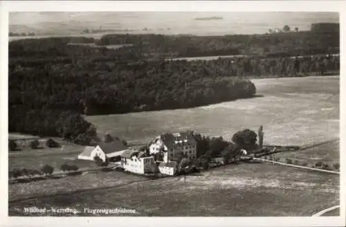 Ak Wildbad Wemding in Schwaben, Fliegeraufnahme