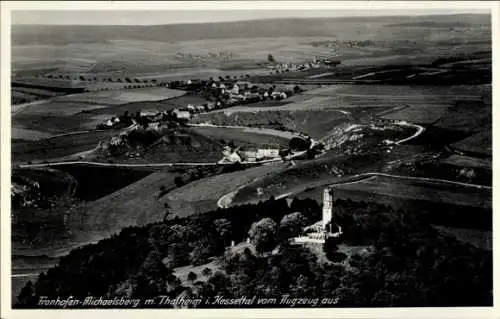 Ak Fronhofen Fronreute in Württemberg, Fliegeraufnahme, Thalheim im Kesseltal, Michaelsberg