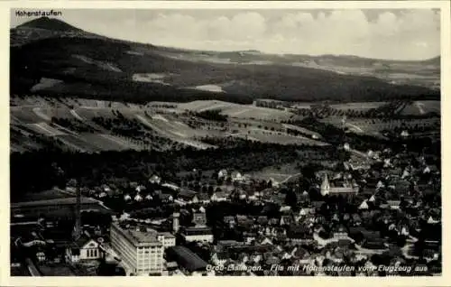 Ak Groß Eislingen an der Fils Württemberg, Fliegeraufnahme, Hohenstaufen