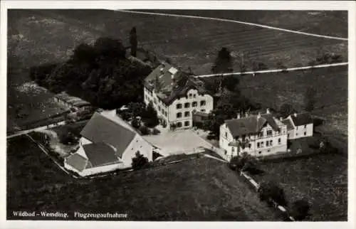 Ak Wildbad Wemding in Schwaben, Fliegeraufnahme