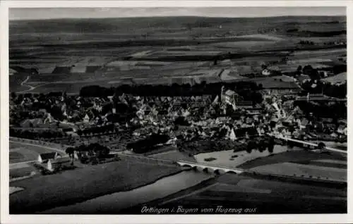 Ak Oettingen in Bayern, Fliegeraufnahme