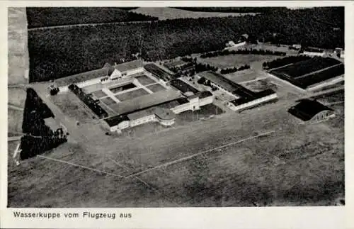 Ak Gersfeld in der Rhön Hessen, Wasserkuppe, Fliegeraufnahme