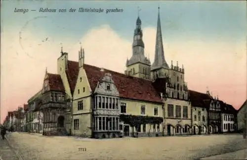 Ak Lemgo in Lippe, Rathaus, Mittelstraße