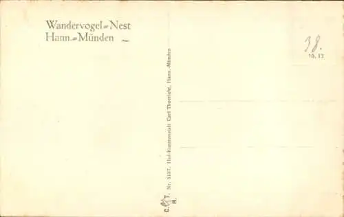 Künstler Ak Lotze, K., Hann. Münden in Niedersachsen, Wandervogel-Nest