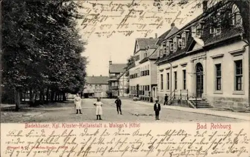 Ak Bad Rehburg Niedersachsen, Badehäuser, Königliche Kloster-Heilanstalt, Walsen's-Hotel