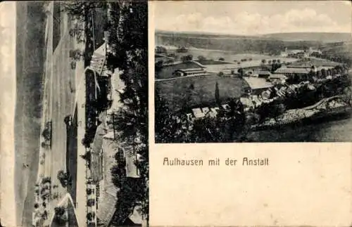 Ak Aulhausen Rüdesheim am Rhein, Panorama, Anstalt