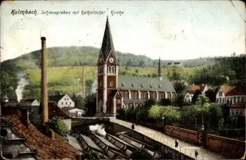 Ak Kulmbach in Oberfranken, Schießgraben, katholische Kirche