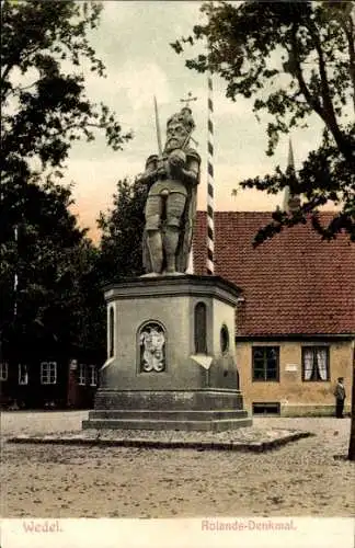 Ak Wedel an der Elbe, Rolands-Denkmal