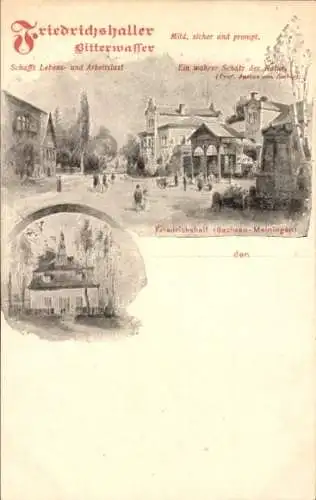 Litho Friedrichshall Lindenau Bad Colberg Heldburg in Thüringen, Friedrichshaller Bitterwasser