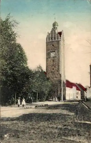 Ak Zörbig in Anhalt, Hallescher Turm