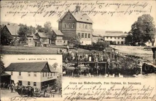 Ak Sichelreuth Föritztal in Thüringen, Gasthof zum goldenen Adler