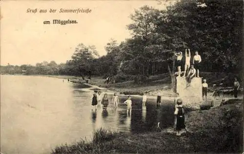 Ak Berlin Köpenick, Müggelsee, Kinder im Wasser