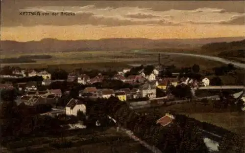 Ak Kettwig vor der Brücke Kettwig Essen im Ruhrgebiet, Gesamtansicht