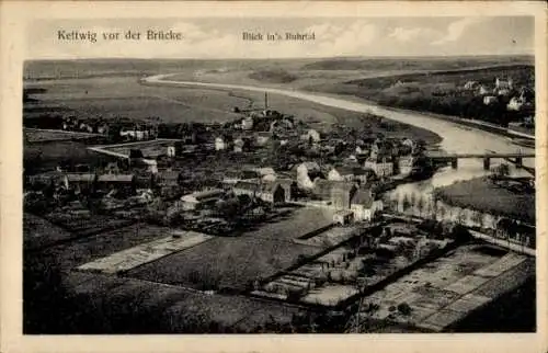 Ak Kettwig vor der Brücke Kettwig Essen im Ruhrgebiet, Panorama, Ruhrtal