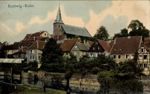 Ak Kettwig Essen im Ruhrgebiet, Altstadt, Kirche