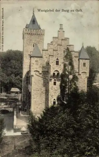 Ak Kettwig Essen im Ruhrgebiet, Haus Oefte, Burg Oeft, Westgiebel