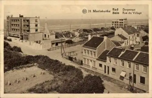 Ak Mariakerke Bains Ostende Westflandern, Rue du Village