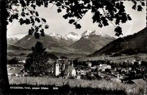 Ak Kitzbühel in Tirol, Durchblick zum Ort