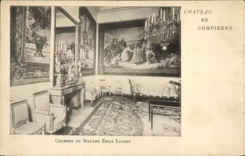 Ak Compiègne Oise, Schloss, Chambre de Madame Emile Loubet