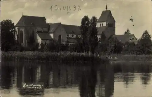 Ak Insel Reichenau Bodensee, Mittelzell, Teilansicht, Kirche
