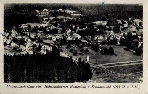 Ak Königsfeld im Schwarzwald Baden, Totalansicht, Flugzeugaufnahme