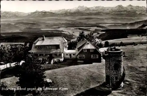 Ak Furtwangen im Schwarzwald, Brend, Brendturm, Schweizer Alpen, Berggasthof zum Brendturm