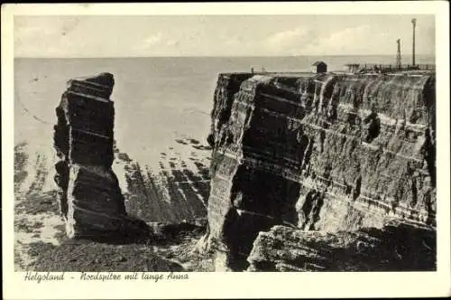 Ak Nordseeinsel Helgoland, Nordspitze, lange Anna