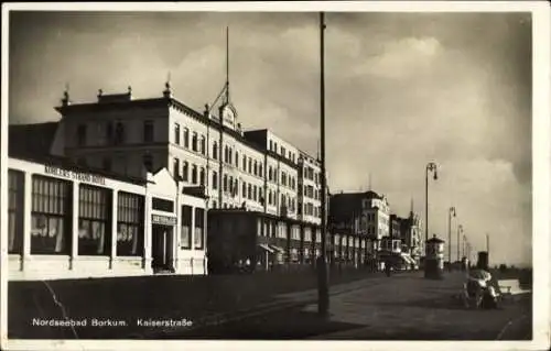 Ak Nordseebad Borkum in Ostfriesland, Kaiserstraße